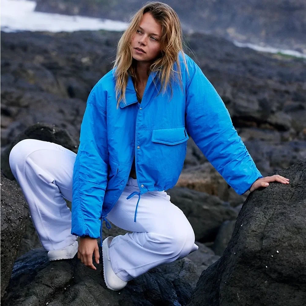 New FP Movement Off The Bleachers Drawcord Jacket. M - Picture 7 of 15